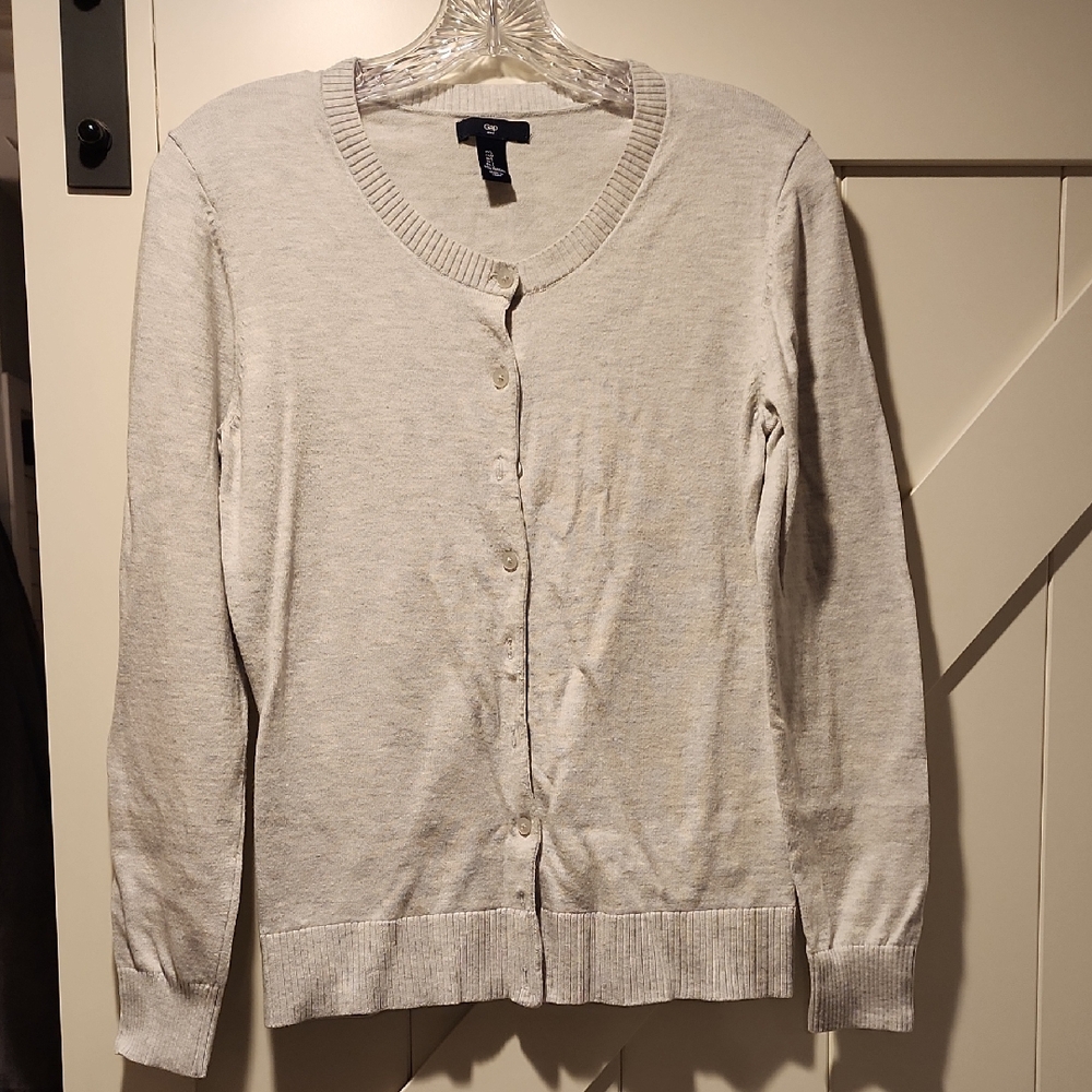 GAP Light Grey Button-Up Cardigan